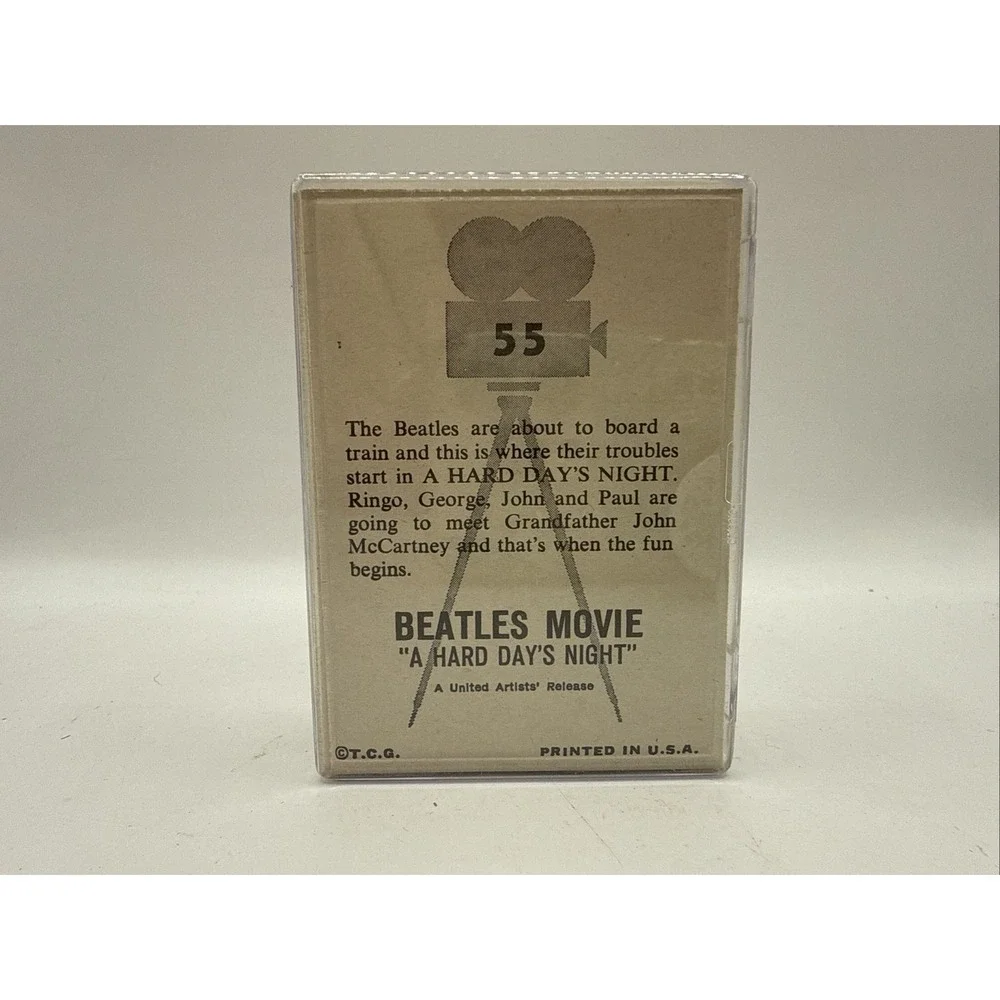 1964 Topps Beatles Card Set A Hard Days Night 55 Cards ExMt B & W. Complete